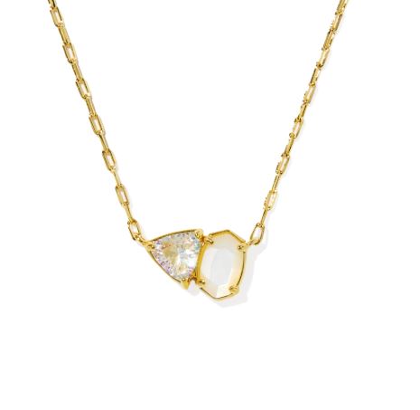 Tatum Gold Plated Neutral Mix Short Pendant Necklace by Kendra Scott