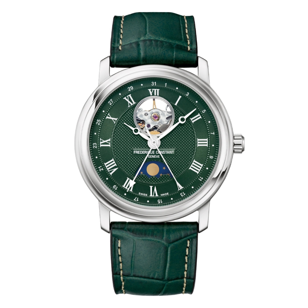 Men's Automatic Heart Beat Moonphase Date in Green by Frederique Constant