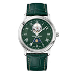 Heart Beat Moonphase Date in Green by Frederique Constant