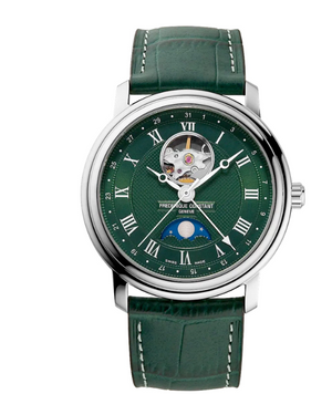 Heart Beat Moonphase Date in Green by Frederique Constant