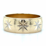 Estate Star Patterned Wedding Band