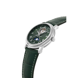 Heart Beat Moonphase Date in Green by Frederique Constant