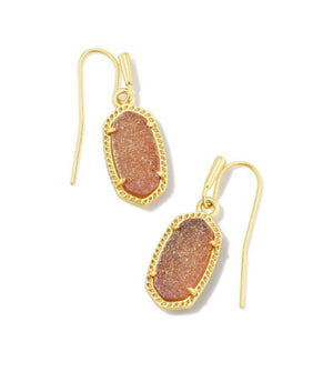 Lee Gold Plated Drop Earrings in Spice Drusy by Kendra Scott