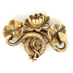 Estate Water Lily with Serpent Brooch