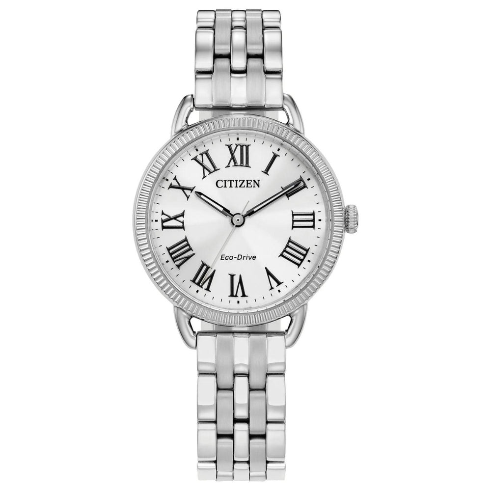 Classic Coin Edge Silver-Tone Stainless Steel Watch by Citizen