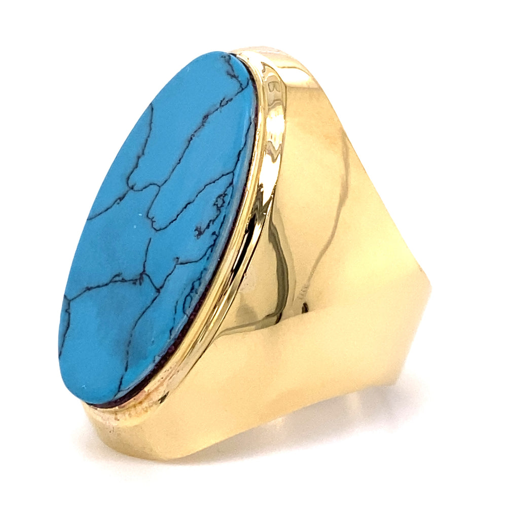 Estate 18K Turquoise Ring