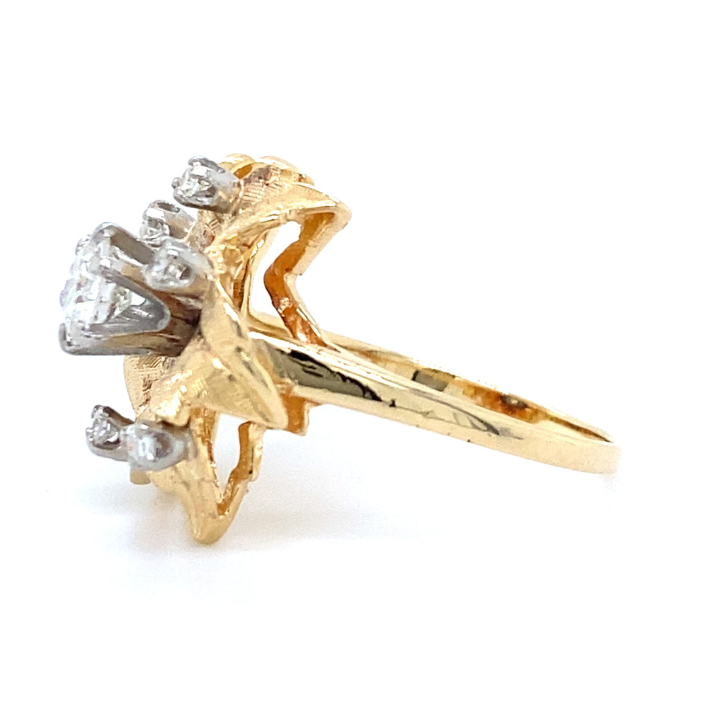 Estate Leaf Cocktail Ring