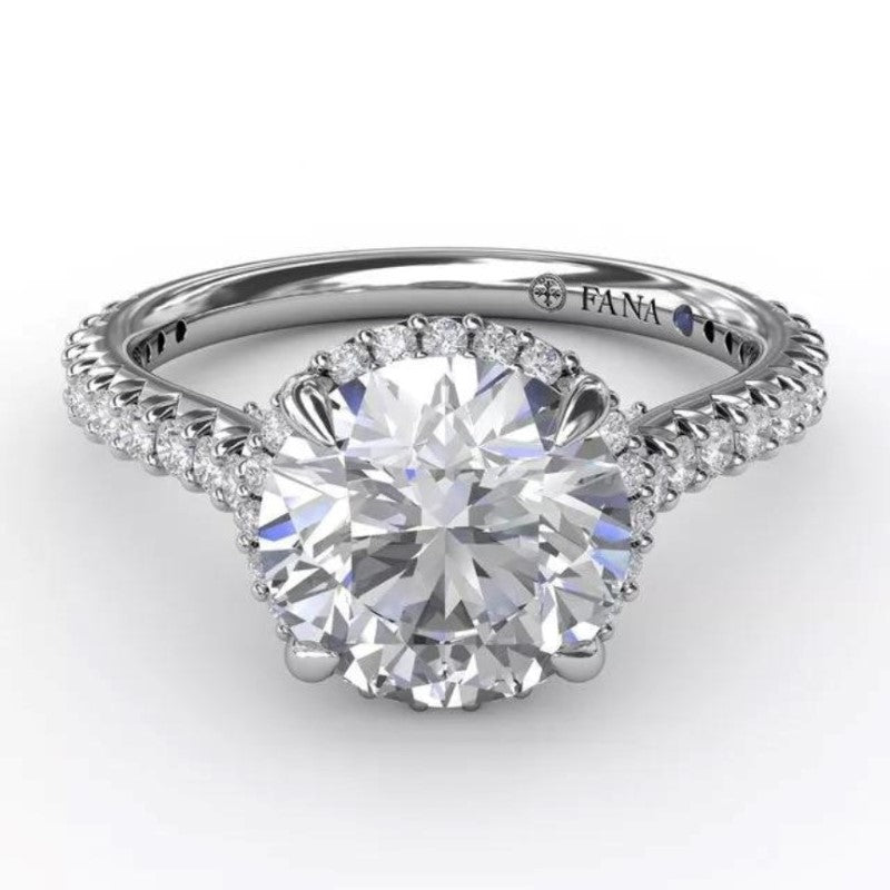 White Gold Diamond Semi-Mount Ring