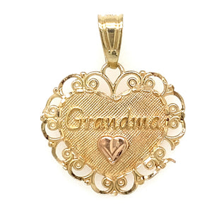 Estate Grandma Heart Pendant