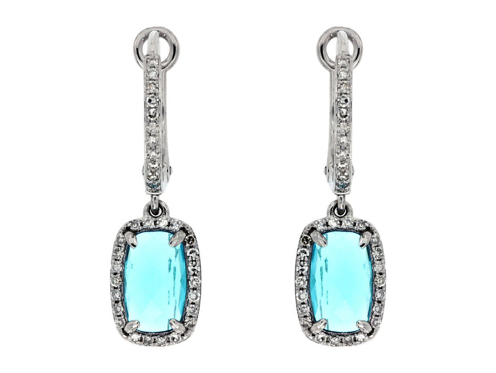 Blue Topaz Drop Earrings