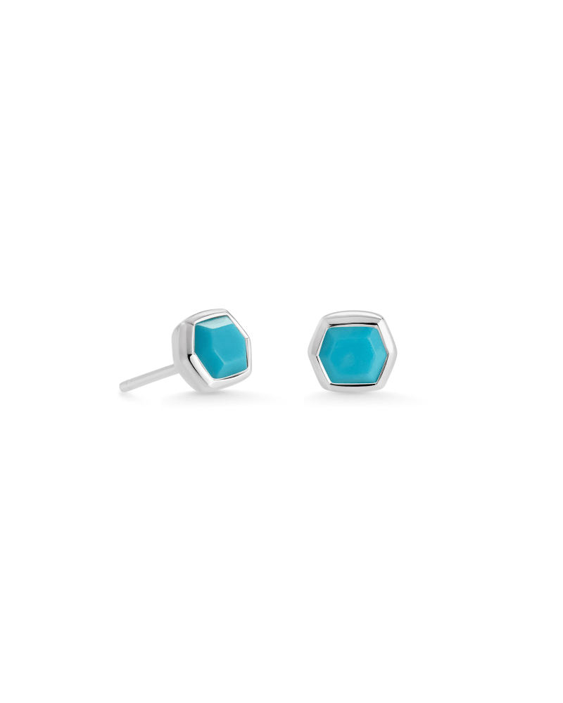 Davie Sterling Silver Stud Earrings, Turquoise by Kendra Scott