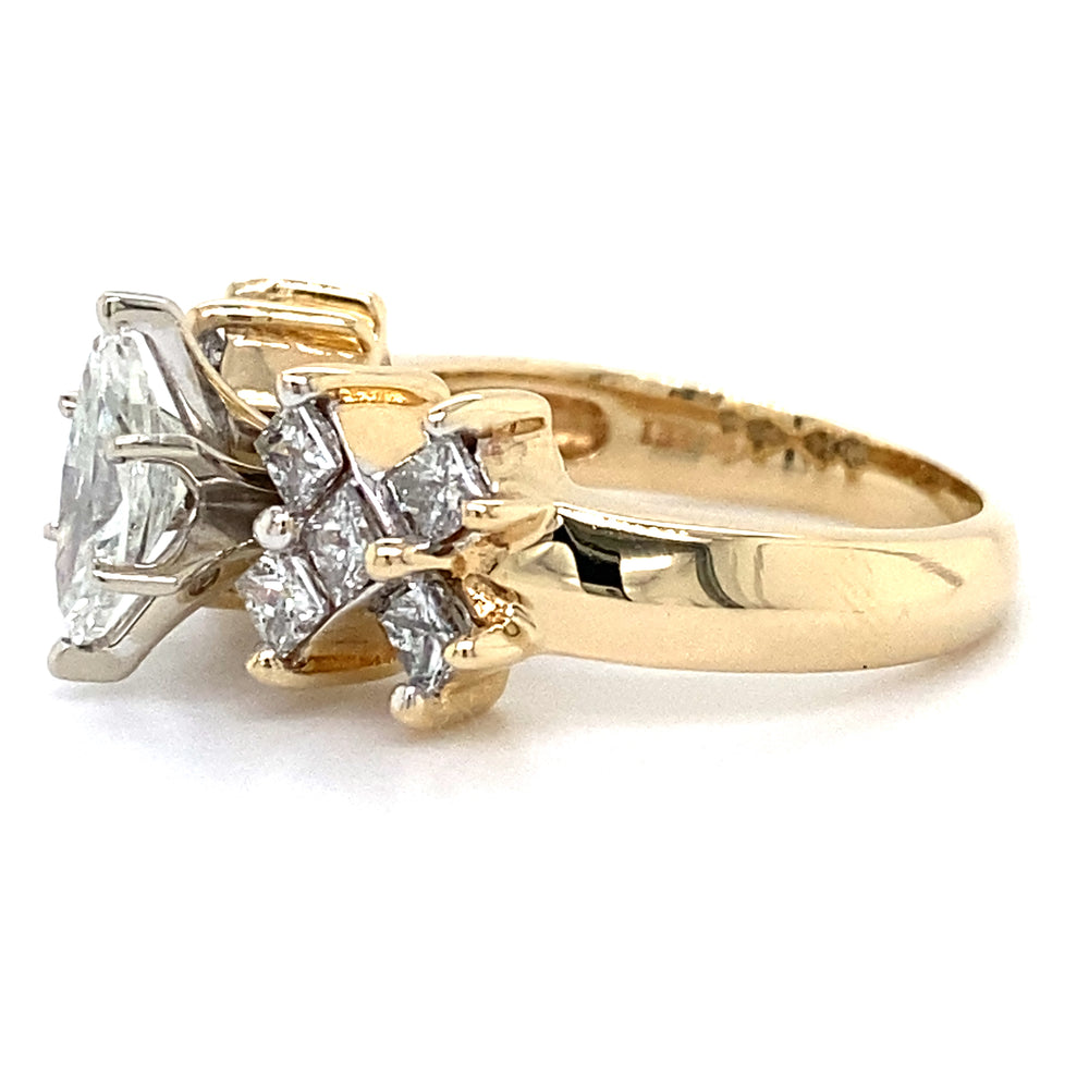 Estate Marquise & Princess Cut Diamond Ring