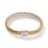 Icon 18K Gold & Silver Diamond Pave Reversible Bracelet