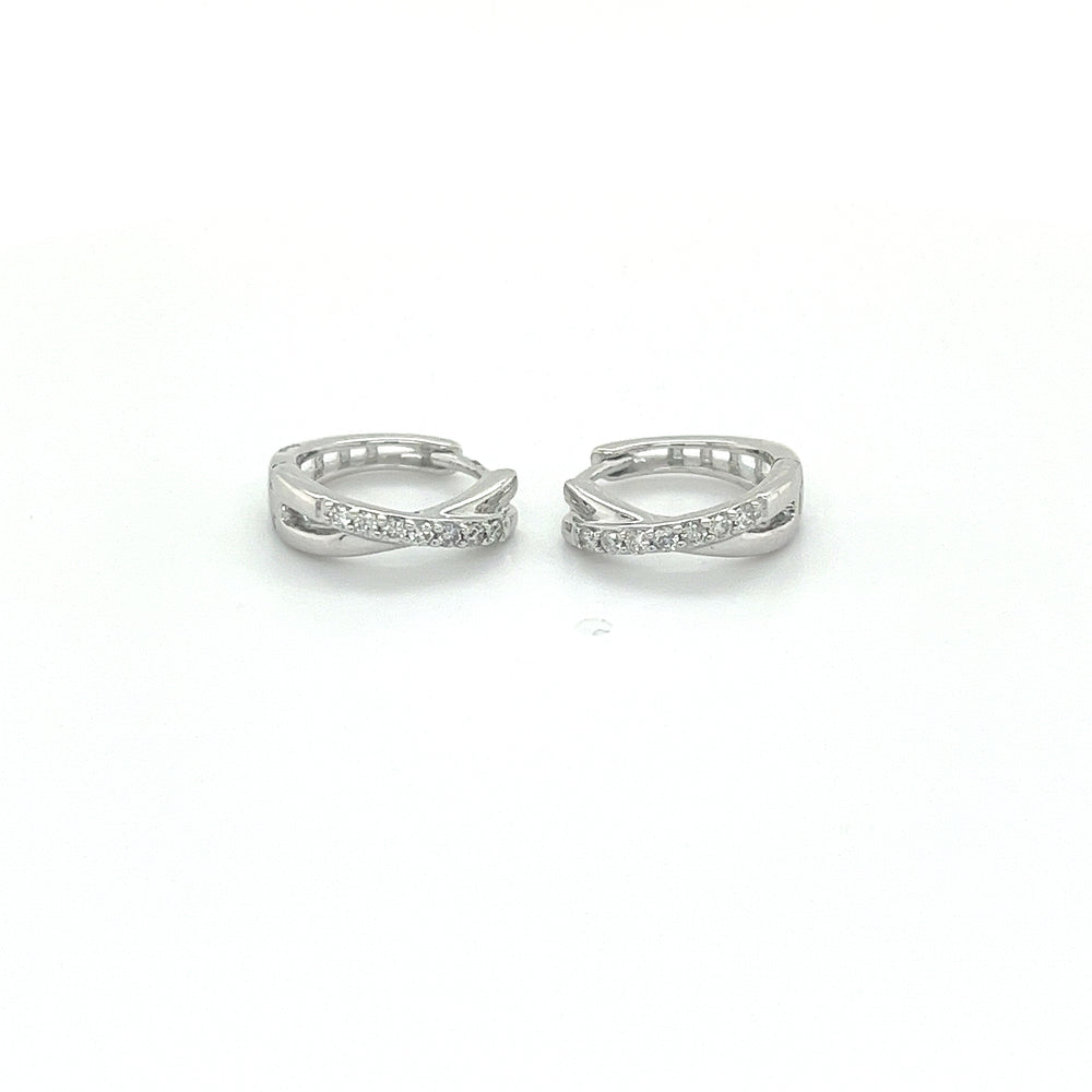 10K White Gold 0.17cttw Diamond Earrings