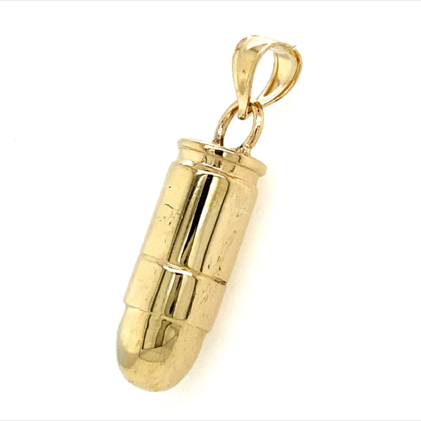 Estate 14K Yellow Gold Bullet Pendant