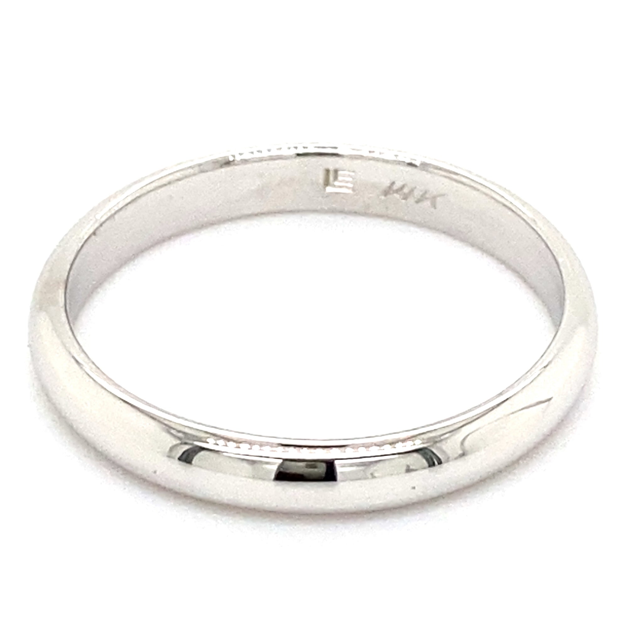 Estate 3.5mm White Gold Band