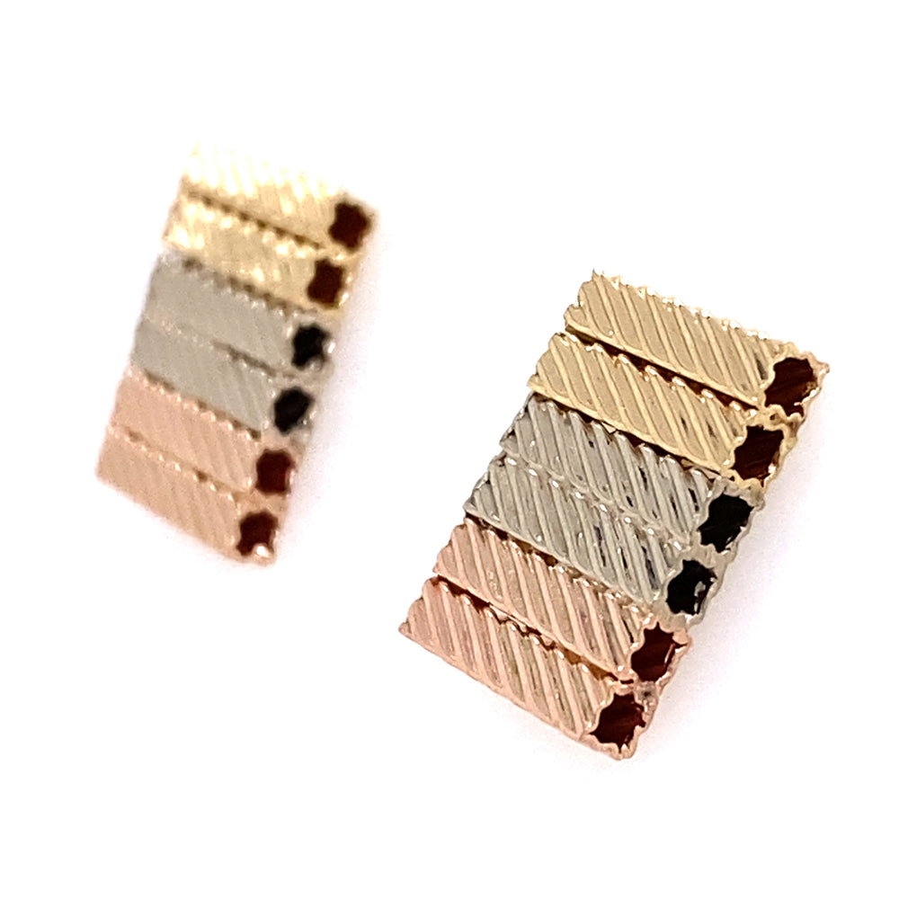 Estate Tri-Color Earrings