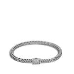 Icon Silver 0.18cttw Diamond Pave XS Bracelet Sz S by John Hardy