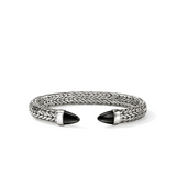 Spear 50 Silver Flex Cuff with Treated Black Onyx by John Hardy