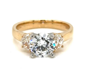 14K Yellow Gold 0.47cttw SI G-H Diamond Semi-Mount Ring by Rego