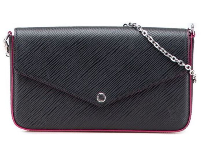 PREOWNED Louis Vuitton Pochette Felicie Black EPI Shoulder Bag