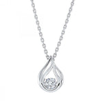 Sterling Silver CZ Rhythm of Love Pendant