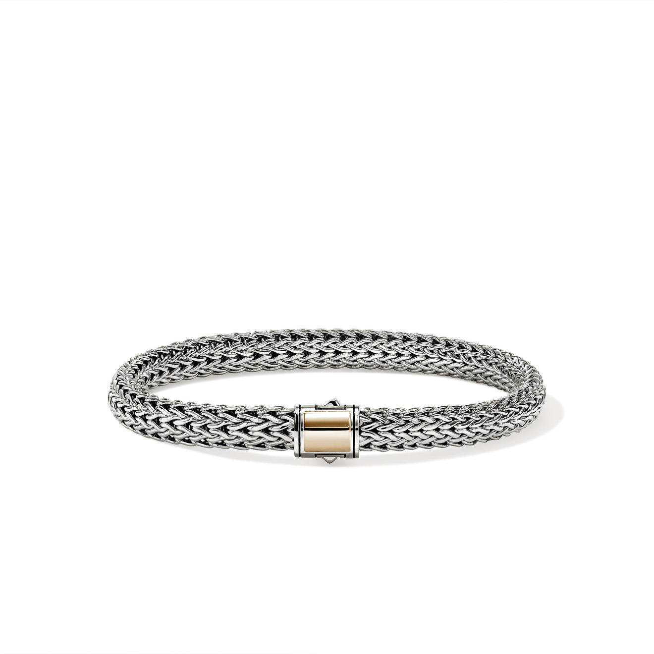 Icon 14K Gold & Silver 6.5mm Small Bracelet with Pusher Clasp by John Hardy