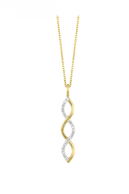 10K Yellow Gold 0.83cttw I1 H-I Diamond Pendant