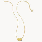 Elisa Gold Plated Necklace, Light Yellow Drusy by Kendra Scott