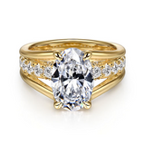 14K Yellow Gold Diamond Semi-Mount Engagement Ring