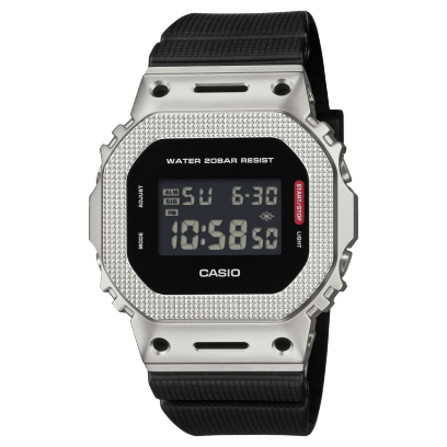 G-Shock GM5600M-1 Silver Watch with Black Band