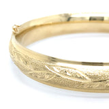 Estate Diamond Cut Hinged Bangle