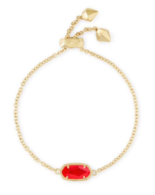 Elaina Gold Plated Red Illusion Delicate Chain Bracelet by Kendra Scott