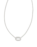 Elisa Ridge Silver Rhodium Plated Open Frame Necklace by Kendra Scott