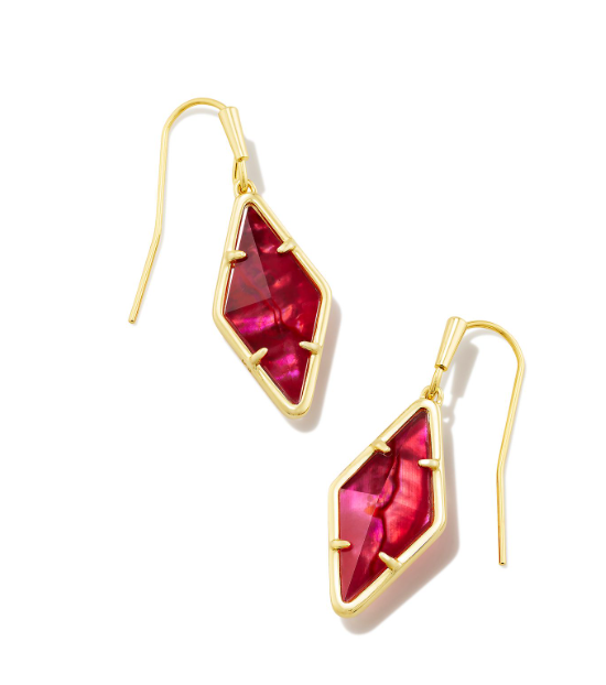 Kinsley Yellow Gold Plated Drop Earrings with Gold Raspberry Illusion by Kendra Scott