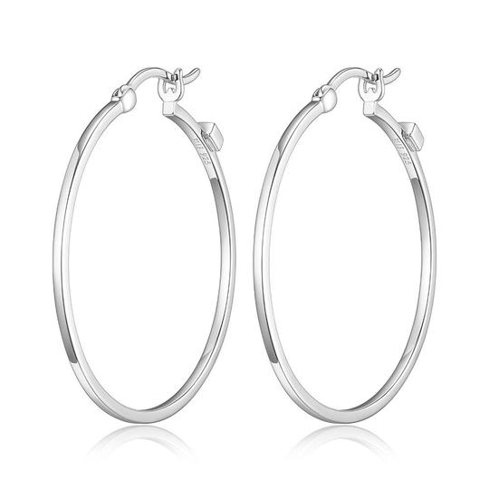 Sterling Silver Hoop Earrings by ELLE