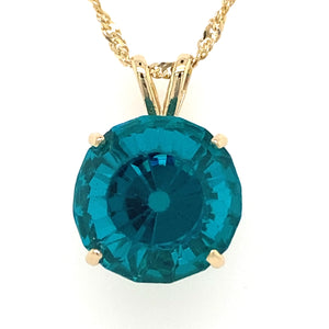 Estate Teal Glass Necklace