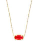 Elisa Gold Plated Necklace in Red Illusion by Kendra Scott