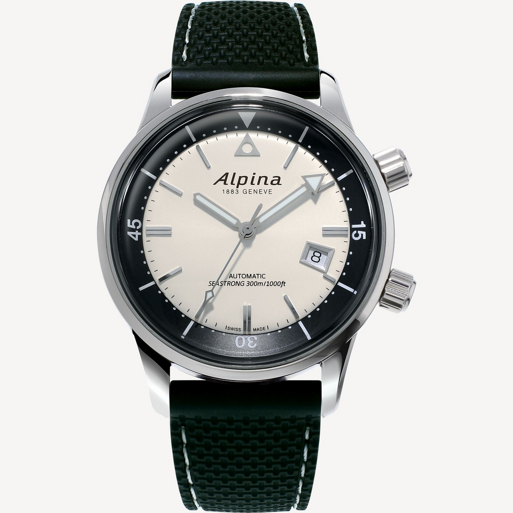 Seastrong Diver 300 Heritage Watch with Black Strap by Alpina