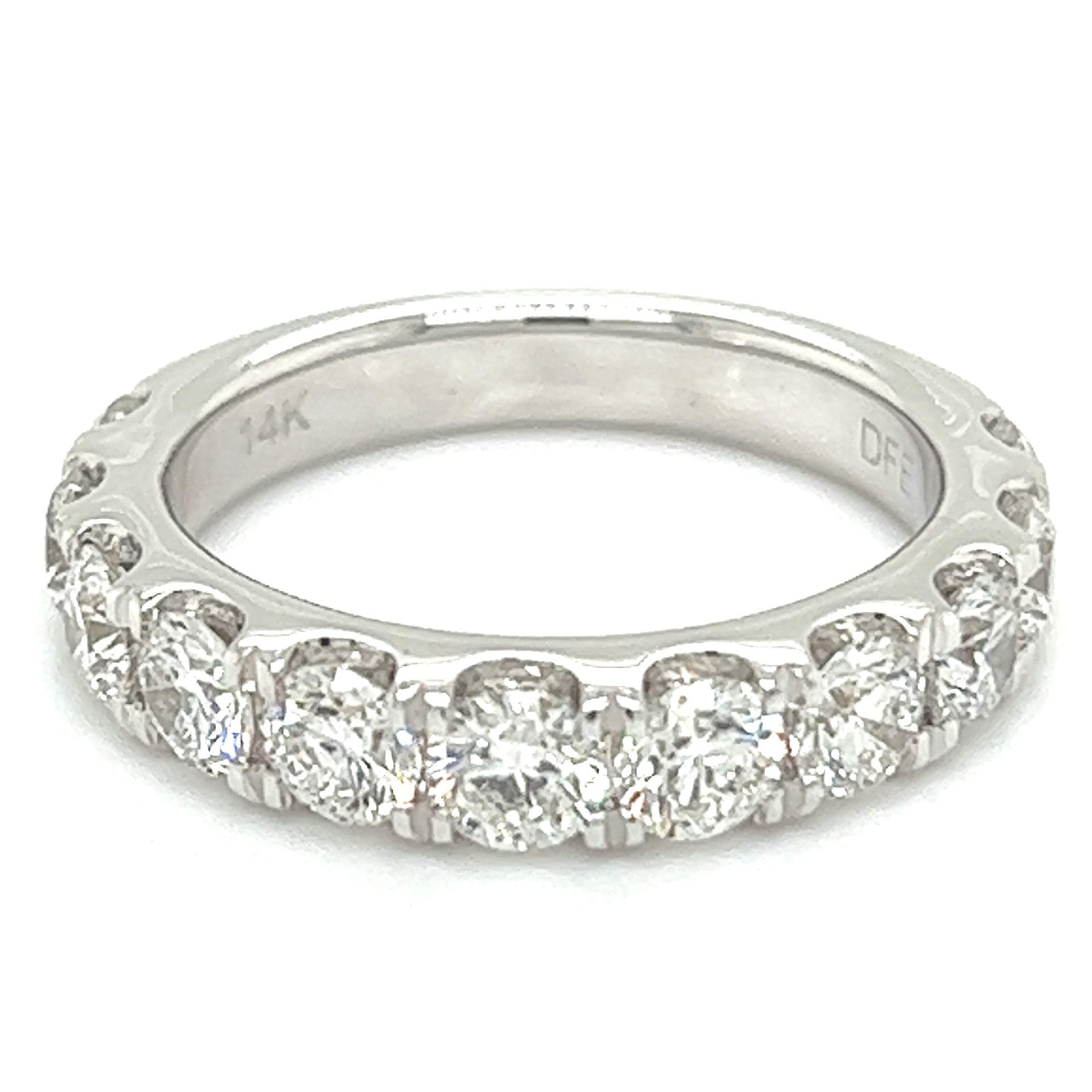 14K White Gold 2.20cttw VS2 G Diamond Wedding Band by DFU