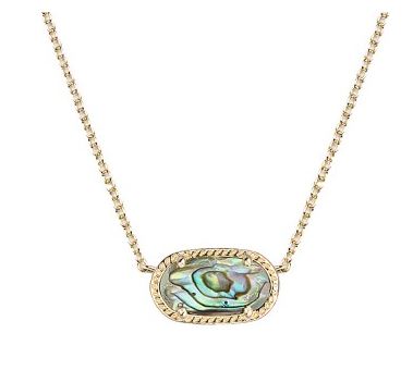 Elisa Gold Plated Necklace in Abalone Shell by Kendra Scott