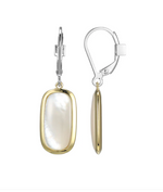 SS & Yellow Gold Plated Allure MOP Leverback Earrings