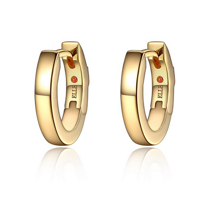 Sterling Silver & Yellow Gold Plated Hoop Earrings by ELLE