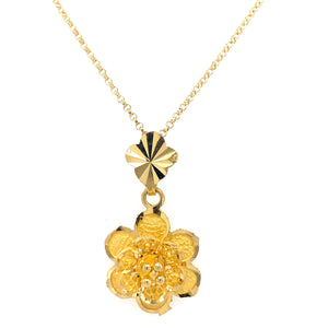 Estate 18K Flower Necklace