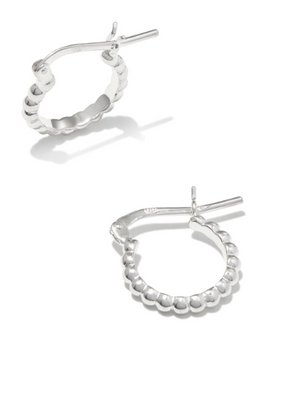 Sterling Silver Beaded Huggie Earrings by Kendra Scott