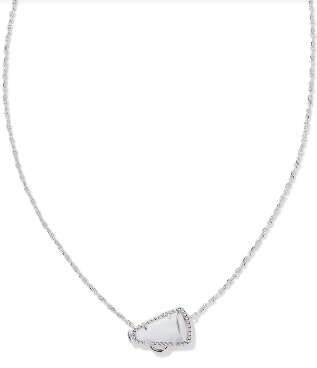 Cheer Silver White MOP Short Pendant Necklace by Kendra Scott