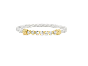 Sterling Silver & 14K Yellow Gold 1.66cttw VS/SI GH Diamond Bracelet by Vahan