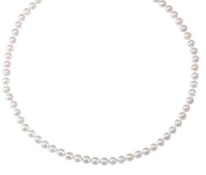 14K Yellow Gold 6-6.5mm Akoya Pearl Necklace 18"