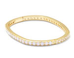 Chandler Yellow Gold Plated White Opalite Mix Bangle Bracelet M/L by Kendra Scott