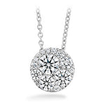 18K White Gold 0.49cttw VS-SI G-H Hearts on Fire Tessa Diamond Circle Pendant 18"